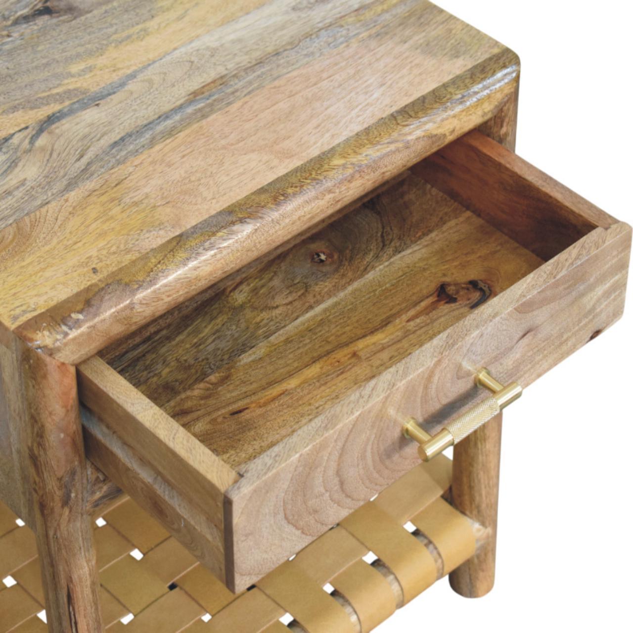 WillowStone Regency Woven Oak-ish Nightstand with Drawer