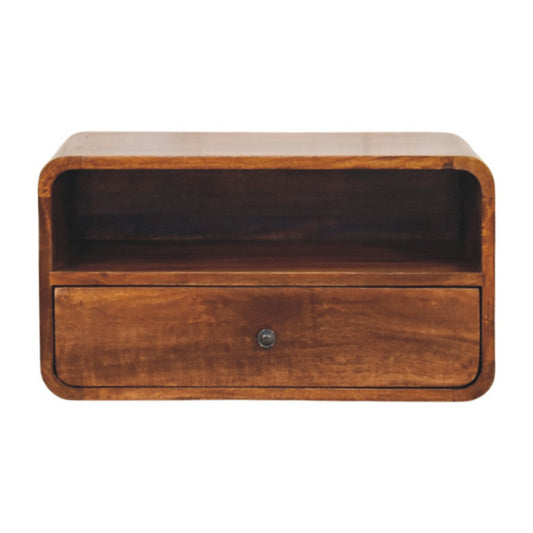 WillowStone Avora Wall-Mounted Chestnut Nightstand