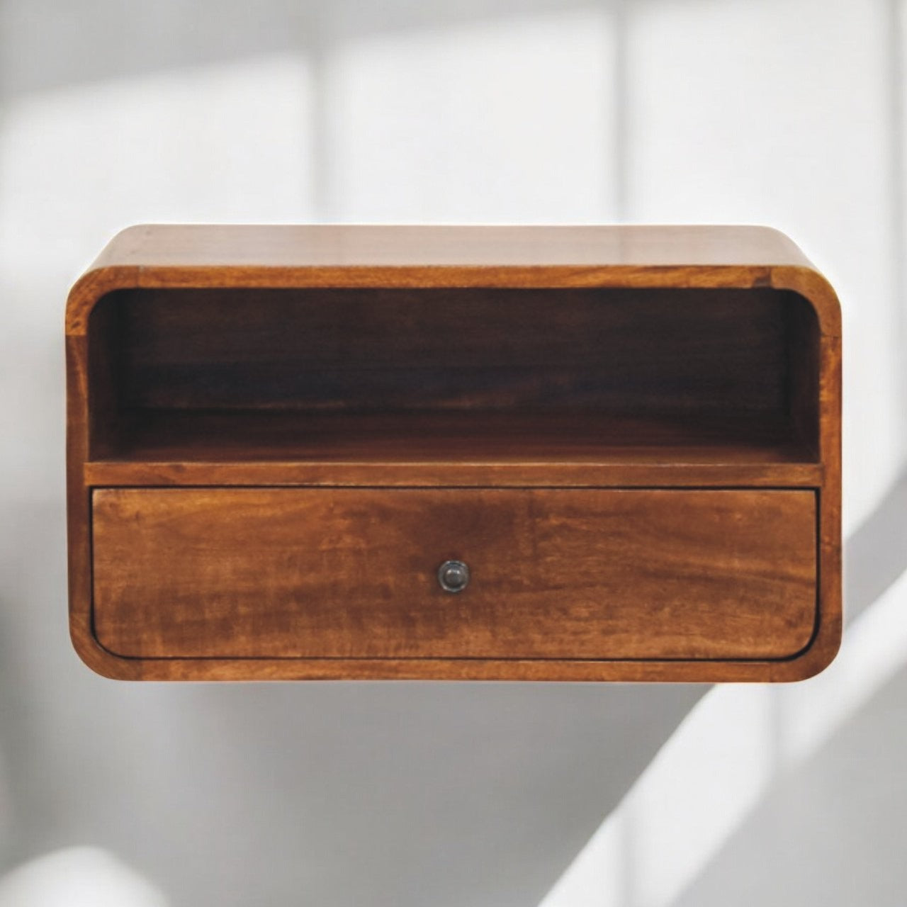 WillowStone Avora Wall-Mounted Chestnut Nightstand