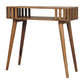 Slatted Console Table - Oak Finish