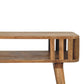 Slatted Console Table - Oak Finish
