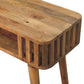Slatted Console Table - Oak Finish