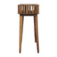 Slatted Console Table - Oak Finish