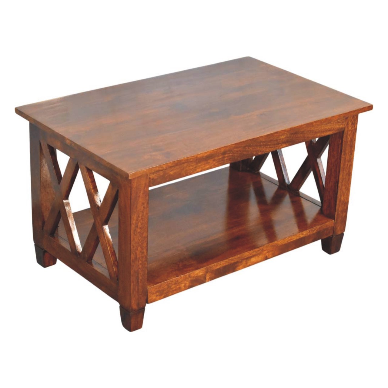 WillowStone Belmont X-Frame Chestnut Coffee Table