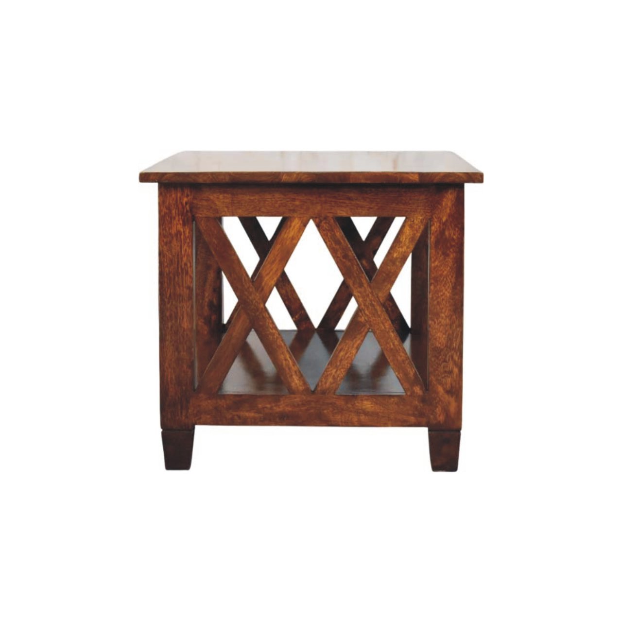 WillowStone Belmont X-Frame Chestnut Coffee Table