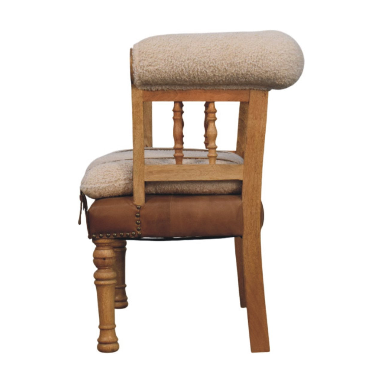 WillowStone Strapped Hallway Boucle Bench