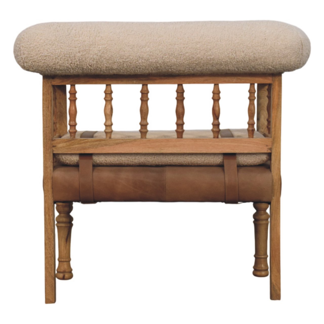 WillowStone Strapped Hallway Boucle Bench