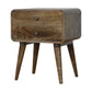 Curved Nightstand - Grey Finish
