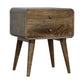 Curved Nightstand - Grey Finish