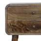 Curved Nightstand - Grey Finish