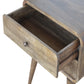 Curved Nightstand - Grey Finish
