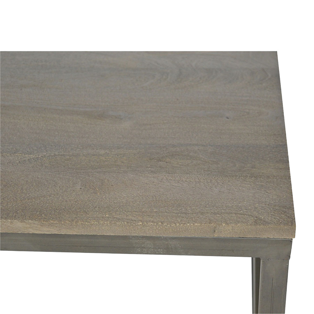 WillowStone Industrial Cross Metal Oatmeal Coffee Table