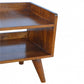 Nordic Storage Bench - Chestnut Finish