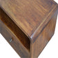 Curved Media Unit - Chestnut Finish