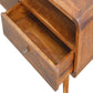 Curved Media Unit - Chestnut Finish