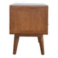 Curved Media Unit - Chestnut Finish