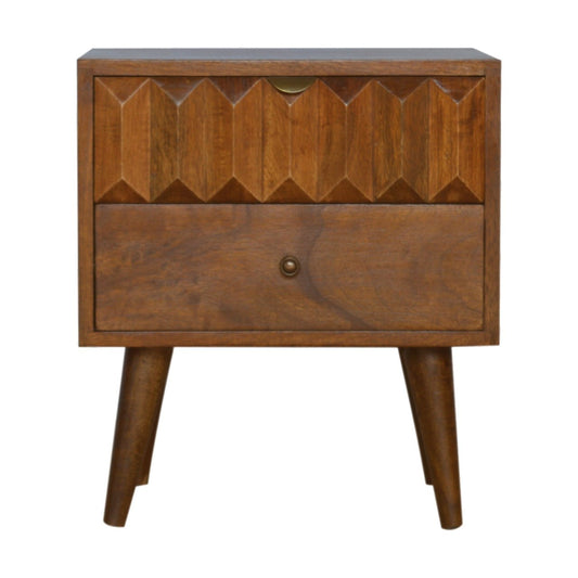 WillowStone Chestnut Prism nightstand