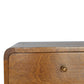 Floating Curved Nightstand - Chestnut Finish