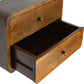 Floating Curved Nightstand - Chestnut Finish