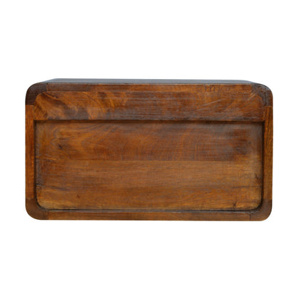 Chestnut Curve Floating Nightstand