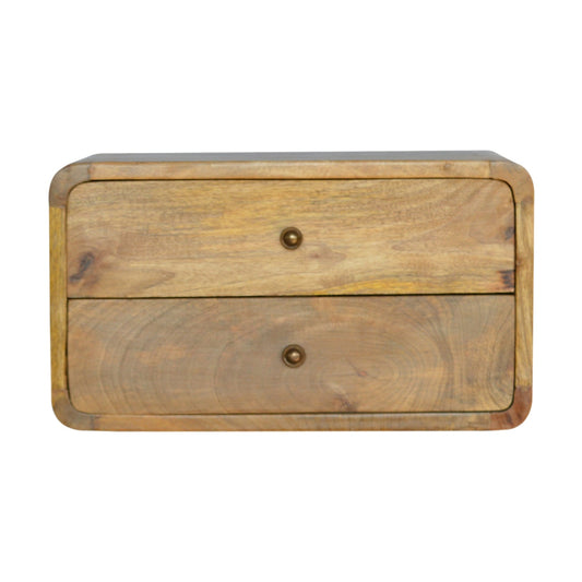 WillowStone Oak-ish 2 Drawer Floating nightstand