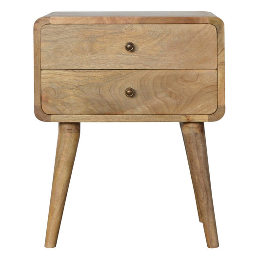 WillowStone Curved Oak-ish nightstand