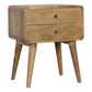 Curved Nightstand - Oak Finish