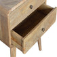Curved Nightstand - Oak Finish