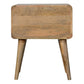 Curved Nightstand - Oak Finish