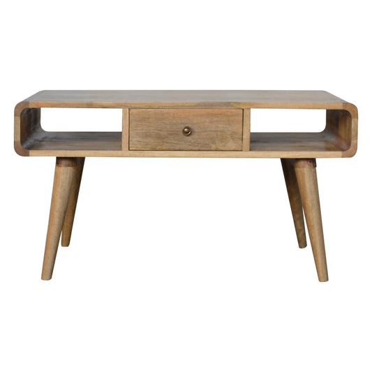 WillowStone Curved Oak-ish Coffee Table
