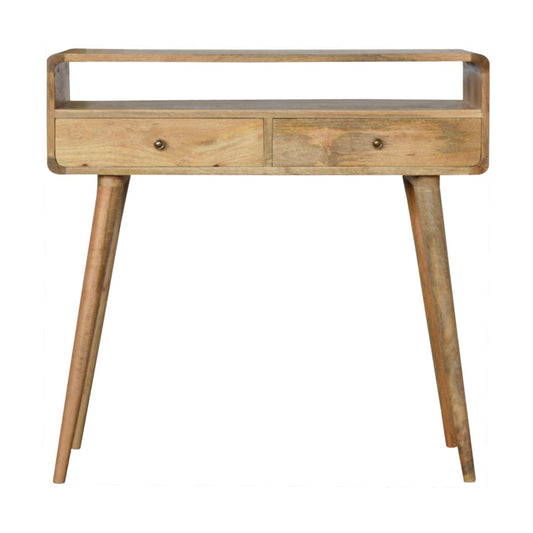 WillowStone Curved Oak-ish Console Table