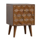 Carved Nightstand - Chestnut Finish