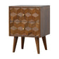 Carved Nightstand - Chestnut Finish