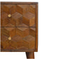 Carved Nightstand - Chestnut Finish