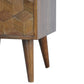 Carved Nightstand - Chestnut Finish
