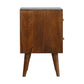 Carved Nightstand - Chestnut Finish