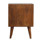 Carved Nightstand - Chestnut Finish