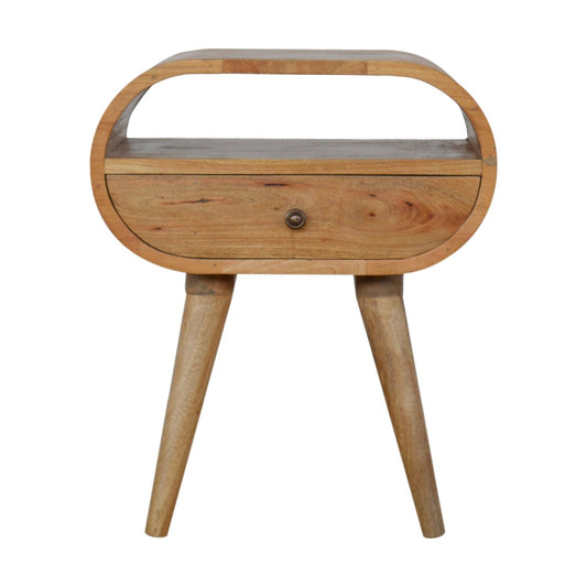 WillowStone Circular Open Slot nightstand