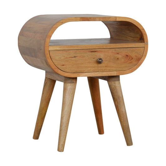Circular Open Slot Nightstand