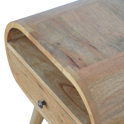 Circular Open Slot Nightstand