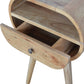 Open-Slot Circular Nightstand