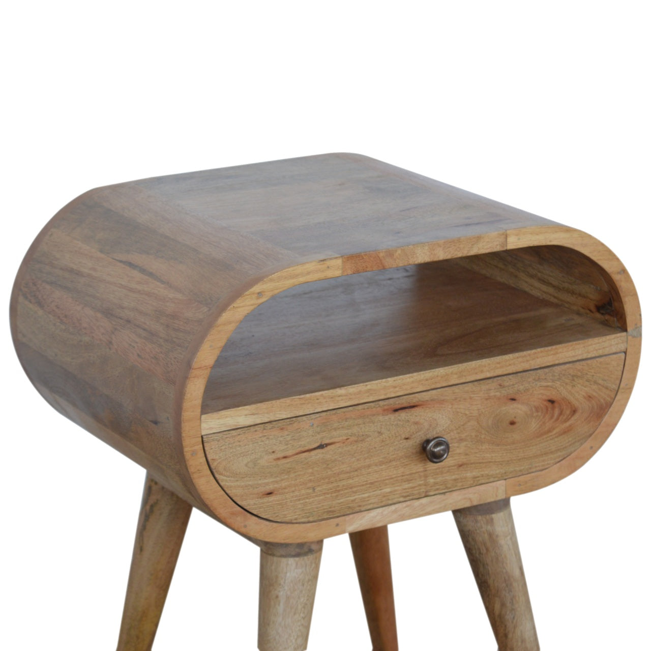 Circular Open Slot Nightstand