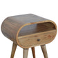Open-Slot Circular Nightstand