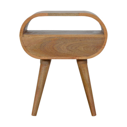 Circular Open Slot Nightstand