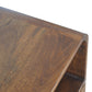 Curved Nightstand - Chestnut Finish