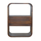 Curved Nightstand - Chestnut Finish