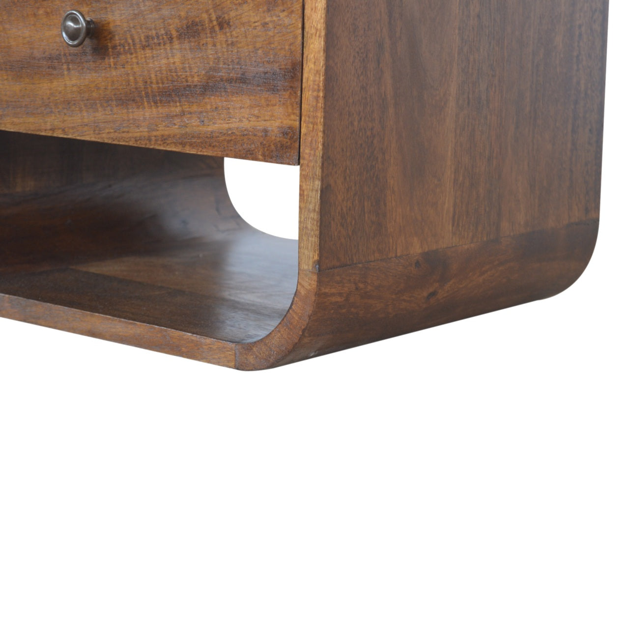 Chestnut Curve 2 Drawer Nightstand
