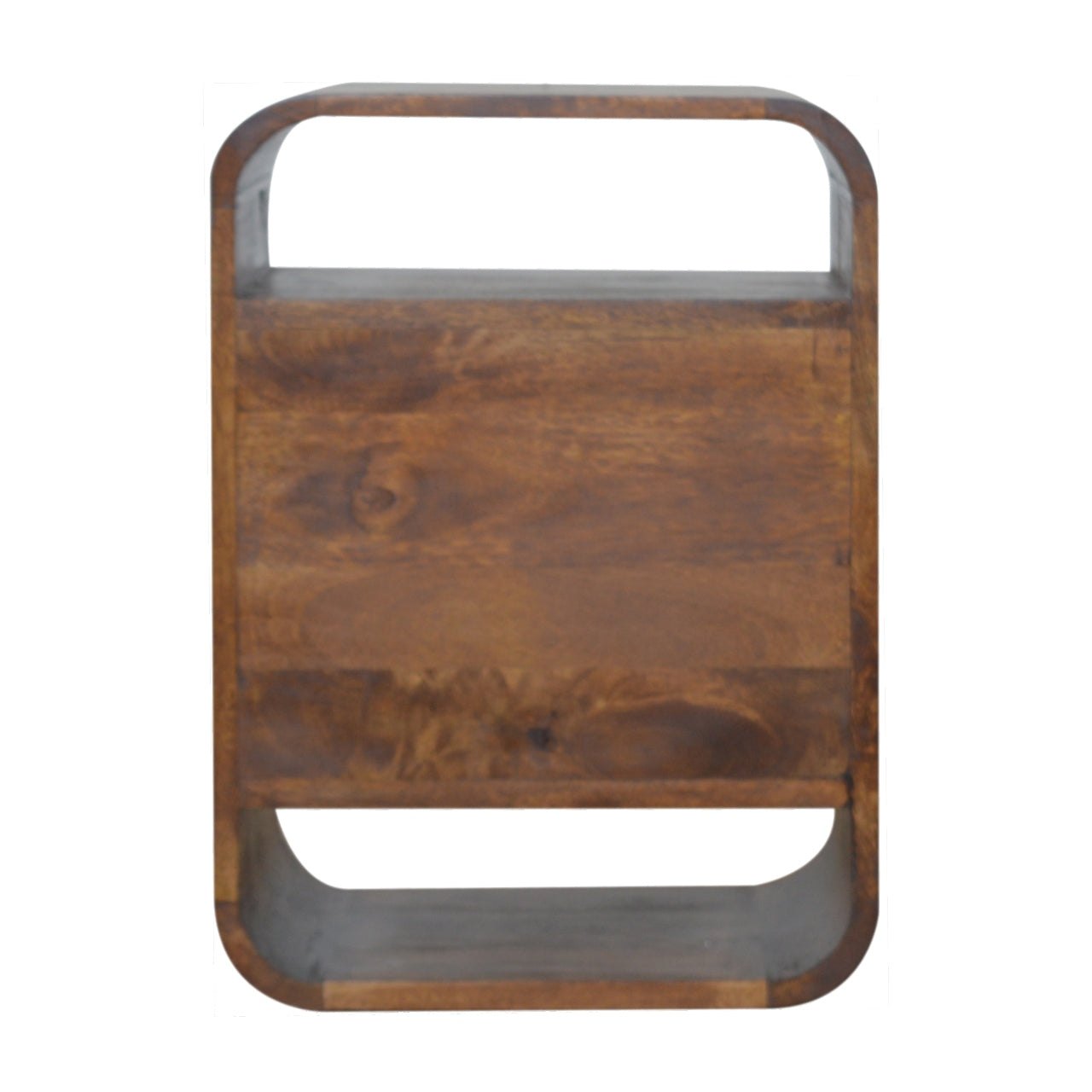 Chestnut Curve 2 Drawer Nightstand