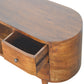 Rounded Media Unit - Chestnut Finish