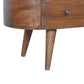 Rounded Media Unit - Chestnut Finish